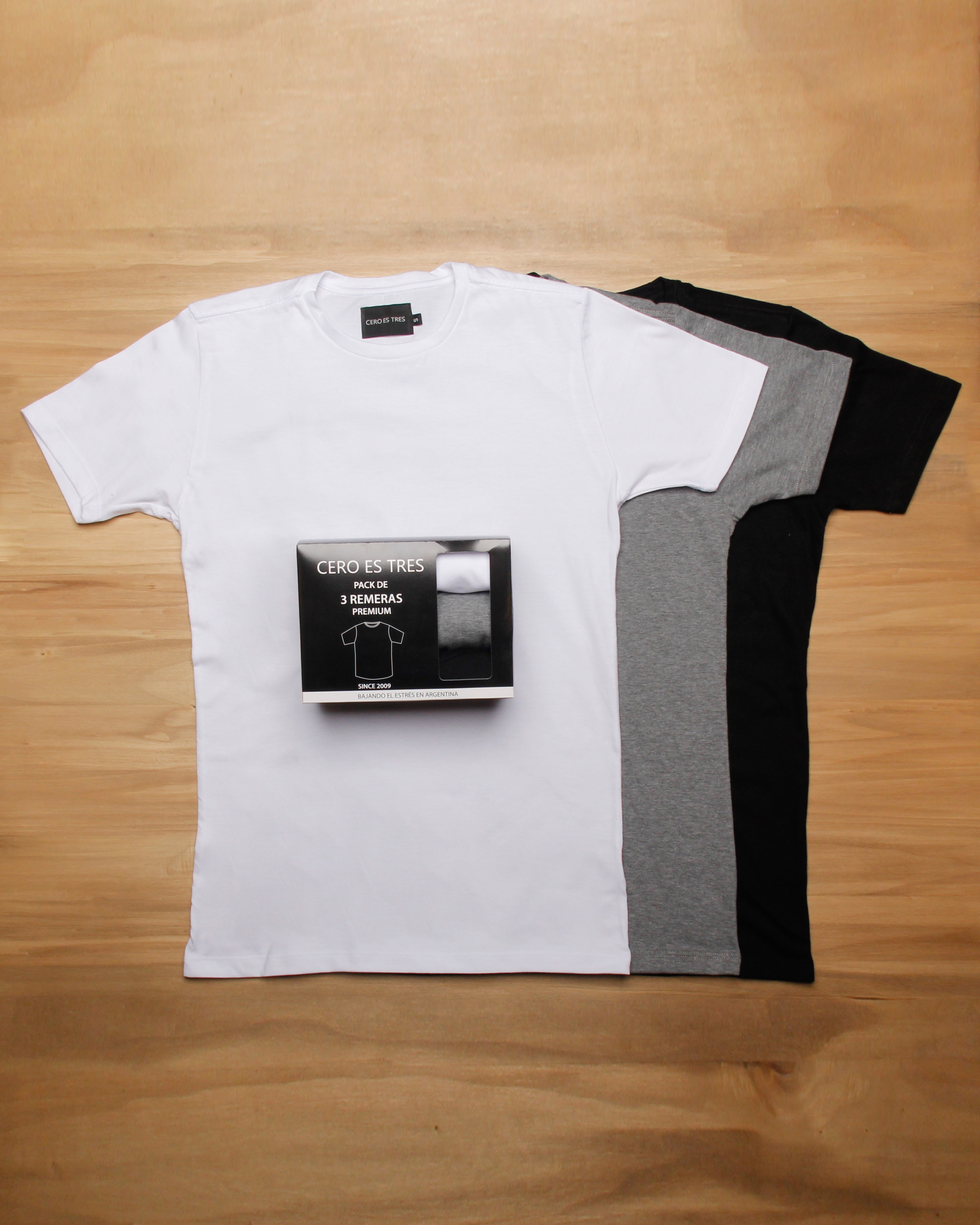 4001BNGUNI - TRIPACK REMERA BASICA